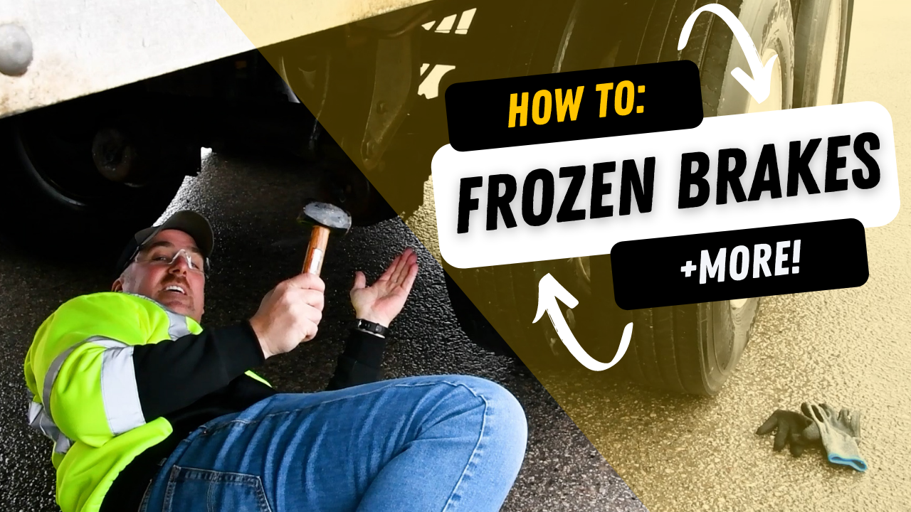 How to Fix Frozen Trailer Brakes | Free Frozen Brakes on a Tractor Trailer